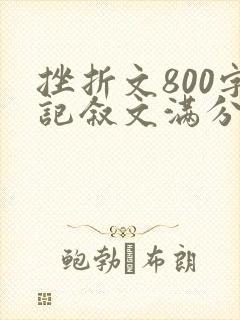 挫折文800字记叙文满分