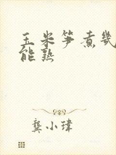 玉米笋煮几分钟能熟