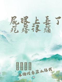 屁眼上长了一个疙瘩很痛