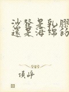 沙发是乳胶的好还是海绵的好啊