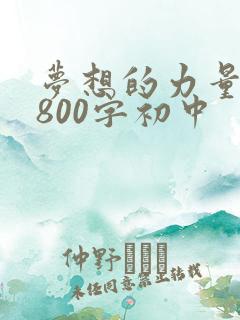 梦想的力量作文800字初中