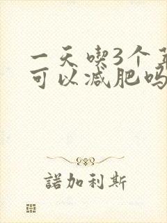 一天吃3个苹果可以减肥吗