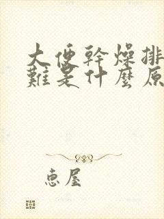 大便干燥排便困难是什么原因引起