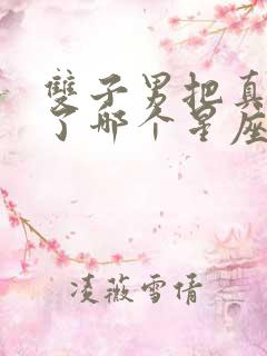 双子男把真心给了哪个星座女