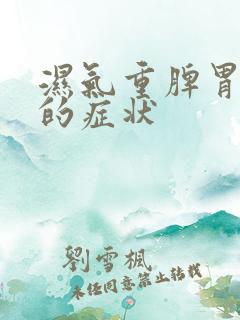 湿气重脾胃不好的症状