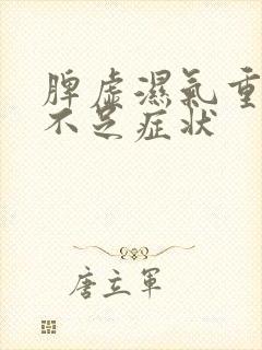 脾虚湿气重气血不足症状