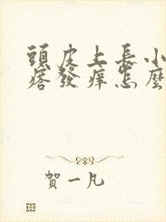 头皮上长小红疙瘩发痒怎么办