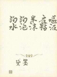 狗狗半夜呕吐黄水泡沫粘液怎么办