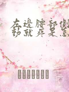 左边腰部侧面一动就疼是怎么回事