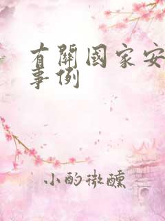 有关国家安全的事例