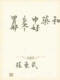 胃炎中药和西药哪个好