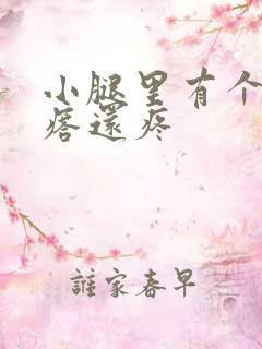 小腿里有个硬疙瘩还疼