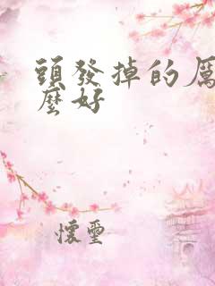 头发掉的厉害什么好