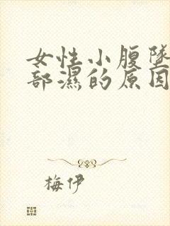 女性小腹坠胀阴部湿的原因