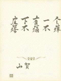 皮下有一个硬疙瘩不痛不痒