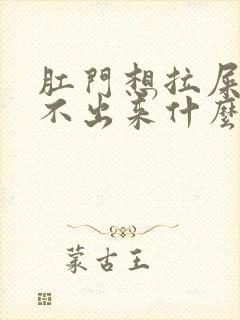 肛门想拉屎又拉不出来什么原因