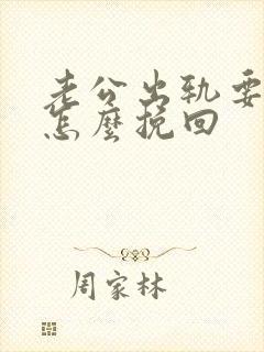 老公出轨要离婚怎么挽回