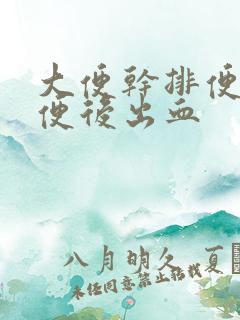 大便干排便困难便后出血