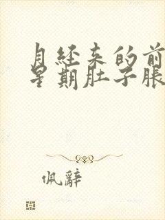 月经来的前一个星期肚子胀鼓鼓