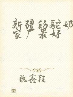 新疆的驼奶粉哪家厂最好