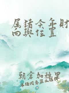 属猪今年财运方向与位置