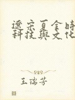 辽宋夏金时期的科技与文化思维导图