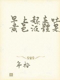 早上起来吐出来黄色液体是什么