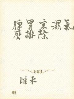 脾胃寒湿气重怎么排除