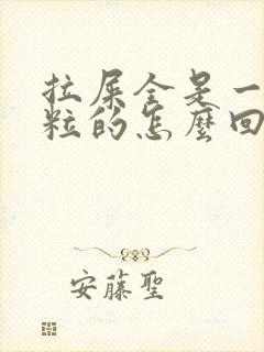 拉屎全是一粒一粒的怎么回事啊