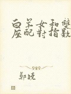 白羊女和双鱼男座配对指数