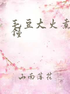 毛豆大火煮几分钟