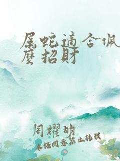 属蛇适合佩戴什么招财