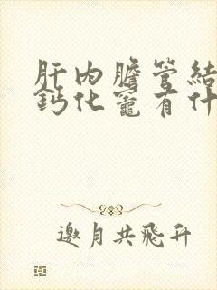 肝内胆管结石或钙化灶有什么症状