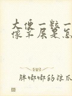 大便一粒一粒的像羊屎是怎么回事?