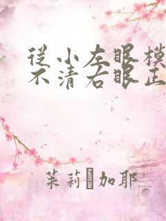 从小左眼模糊看不清右眼正常