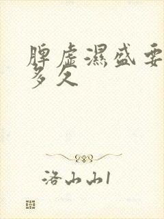 脾虚湿盛要调理多久