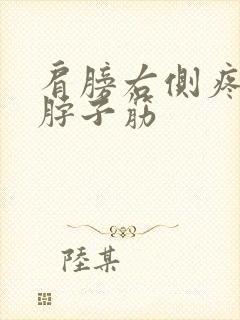 肩膀右侧疼连着脖子筋