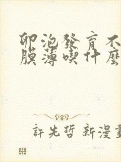 卵泡发育不好内膜薄吃什么