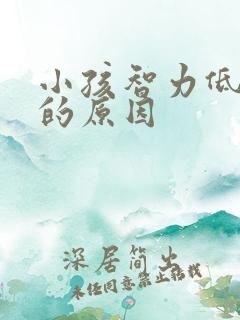 小孩智力低发病的原因