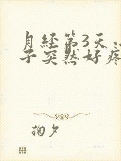 月经第3天小肚子突然好疼