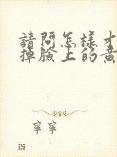 请问怎样才能去掉脸上的黄褐斑