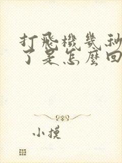 打飞机几秒就射了是怎么回事