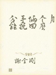 分手俩个月还可能挽回么