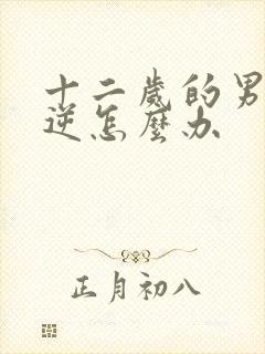 十二岁的男孩叛逆怎么办