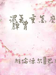 湿气重怎么调理 脾胃