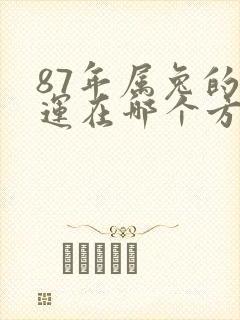 87年属兔的财运在哪个方位