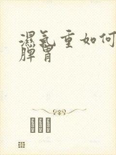 湿气重如何调理脾胃