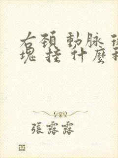 右颈 动脉 斑块 挂 什么科