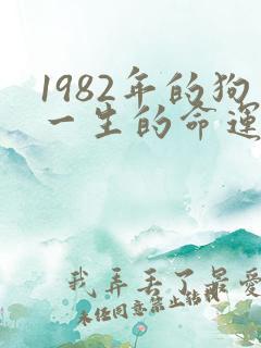 1982年的狗一生的命运