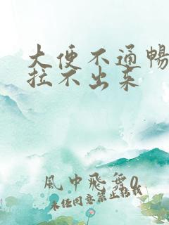 大便不通畅很细拉不出来